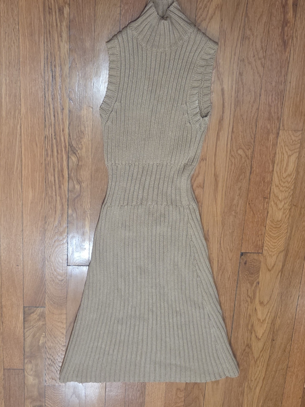 Moda International Sleeveless Knit Midi Dress - Tan